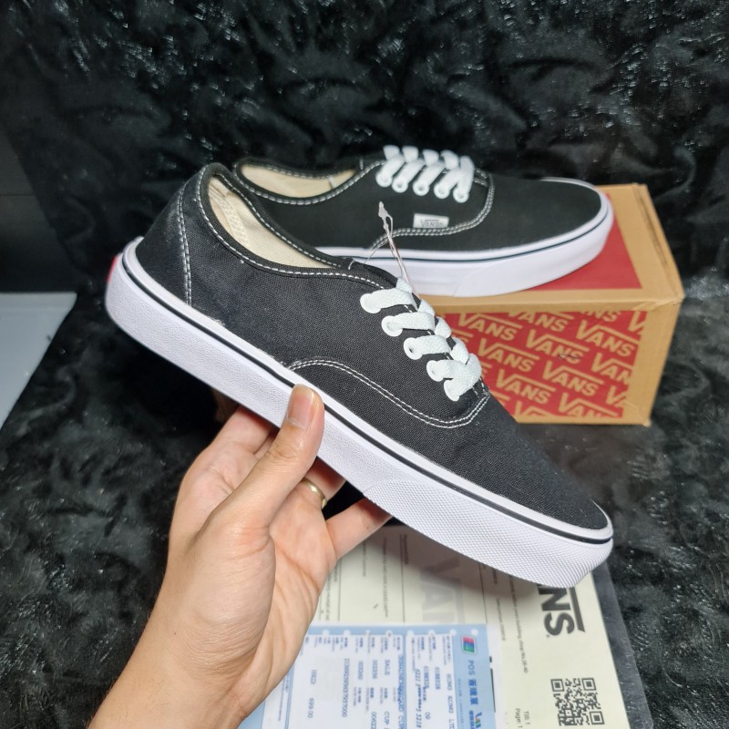 [Ảnh Thật + Video] Giày Vans Classic Authentic Black || Giày Vans Authentic Đen