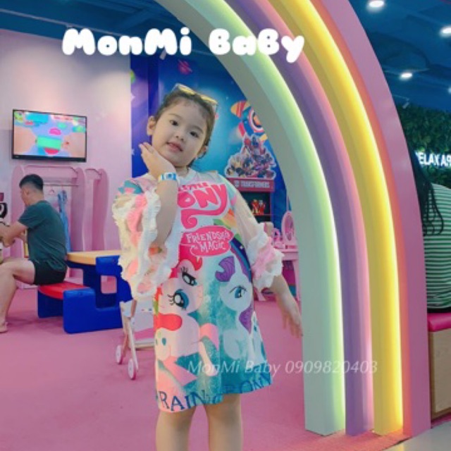 ĐẦM NGỰA PONY THUN LẠNH LOẠI 1 CÁ TÍNH CHO BÉ GÁI 12-40KG