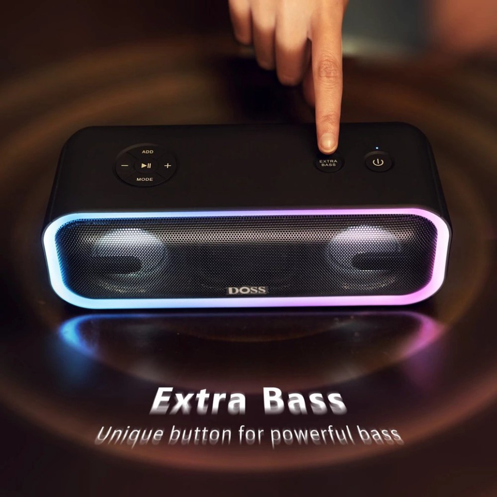 Loa di động Doss SoundBox Pro+ công suất 24W âm Bass mạnh cho điện thoại và máy tính