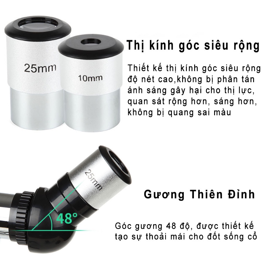 Kính viễn vọng thiên văn 70300 cho trẻ em ngắm sao thế giới, Kính khúc xạ ngắm trăng sao rõ nét khi đi du lịch, dã ngoại