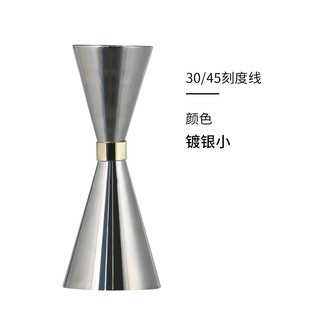 Jigger Inox 2 Đầu Đai Vàng, Zigger Bartender