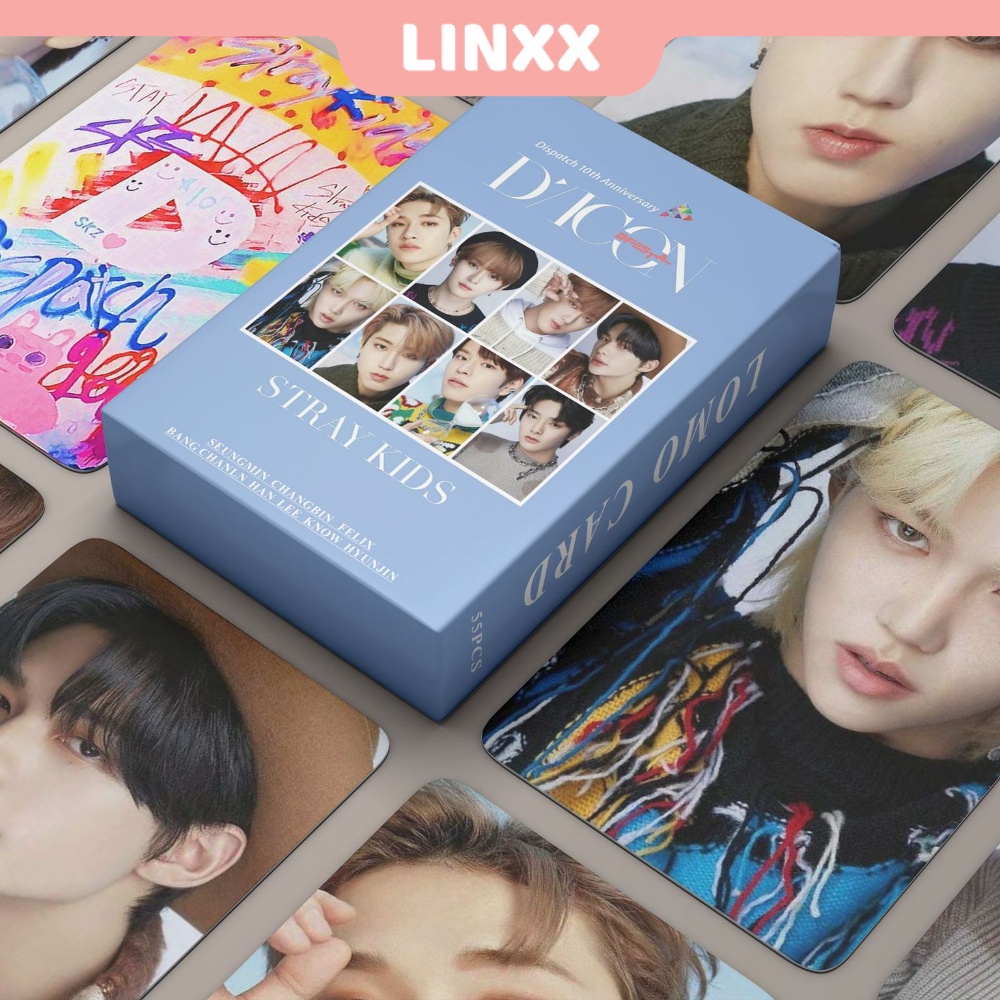Set 55 Tấm Thẻ Ảnh Lomo Các Thành Viên Nhóm Nhạc STRAY KIDS D 'Festa D / ICON