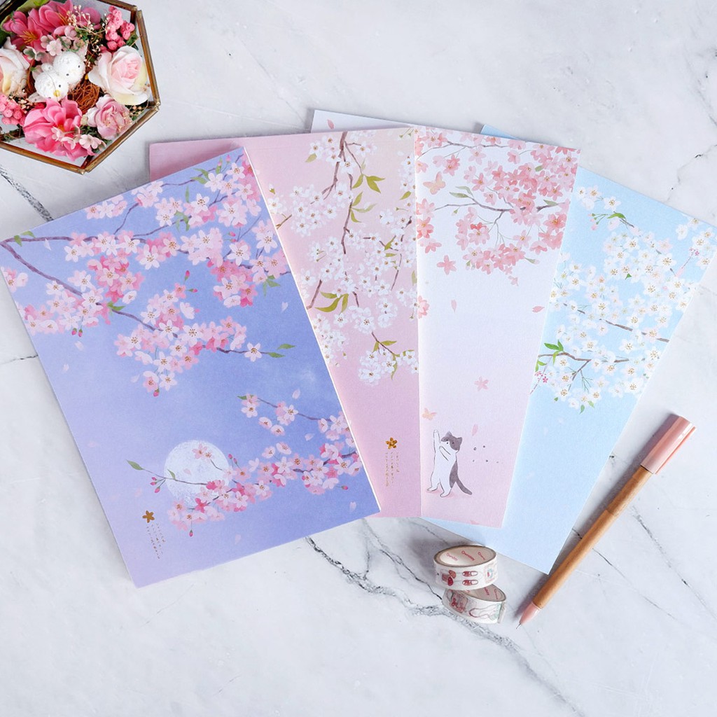 Sổ Tay B5 / B5 Notebook / B5 Họa Tiết Hoa Anh Đào Xinh Xắn