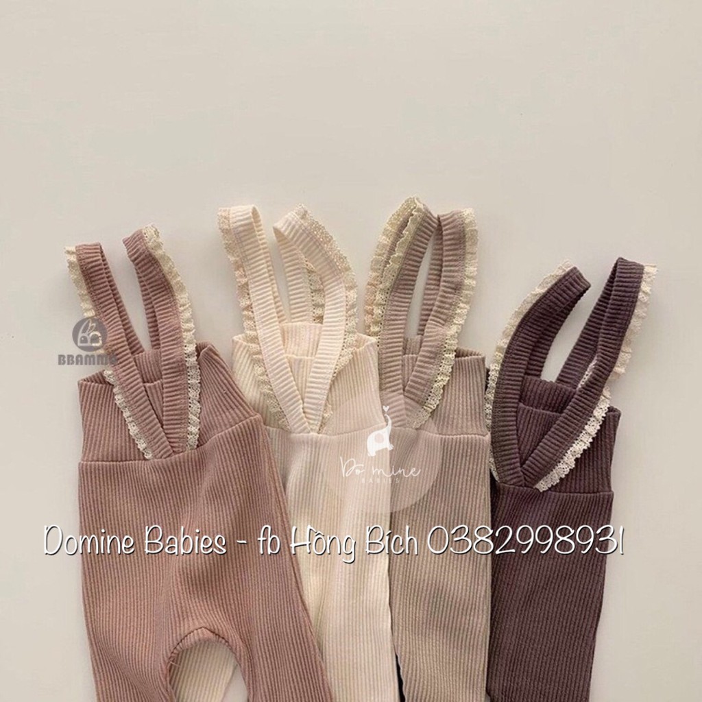 quần yếm len cho bé Quần yếm tiểu thư Peekapo vân sọc cực xinh xắn cho em bé gái phiên bản hàn quốc , hàn xẻng