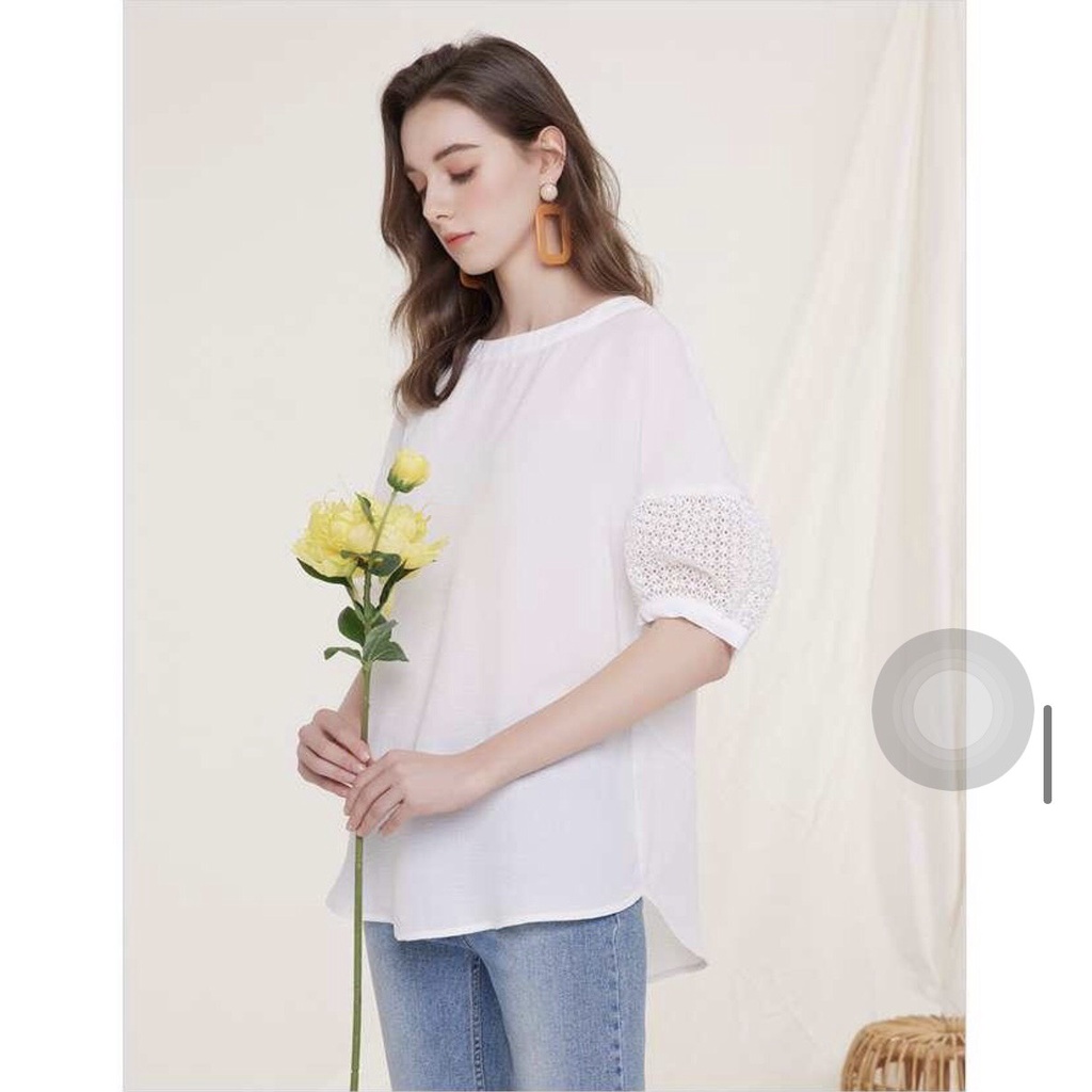 Áo kiểu ngắn tay 4 màu 41lene xuất khẩu có big size