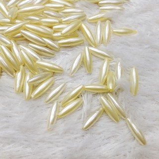 Gói 12 hạt cườm lúa trai dài 1.9cm làm đồ thủ công handmade