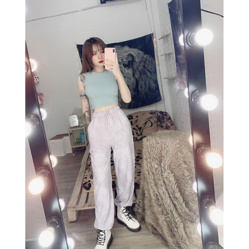 quần jogger màu loang xám hot ảnh thật