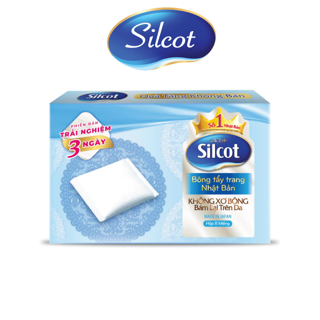 Bông trang điểm  Silcot 8 miếng/hộp