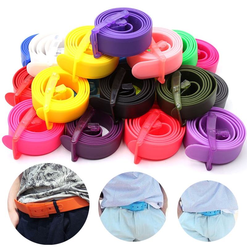 Thắt Lưng Silicone Chống Dị Ứng Màu Sắc Ngọt Ngào Thời Trang Cho Nam Và Nữ