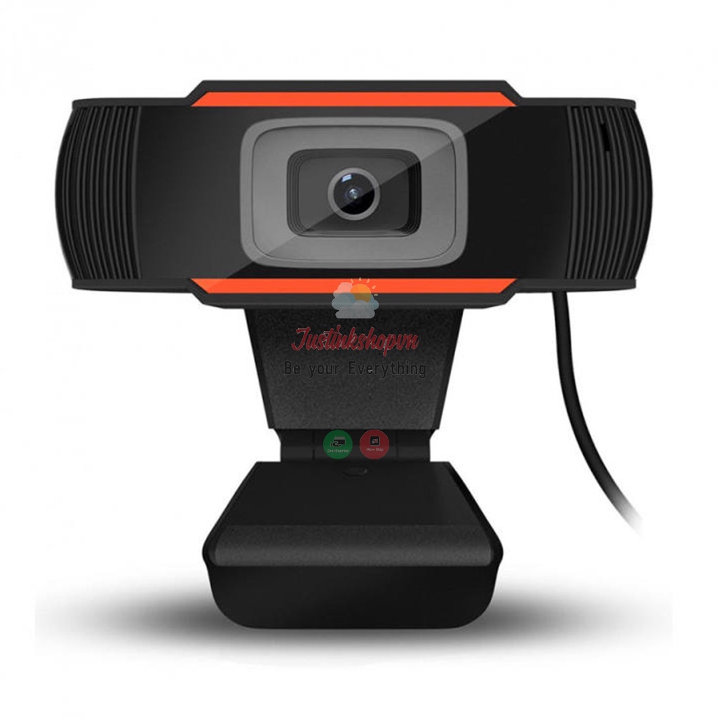 Webcam kẹp 1 cổng usb camera có mic 1080p hỗ trợ họp online học online gọi video hình ảnh sắc nét - JLVQ-3783-WCHD