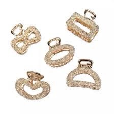 Set 5 Kẹp tóc càng cua Hàn Quốc màu vàng HOT TREND siêu xinh cute - bộ 5 món kẹp tóc, sét cặp tóc