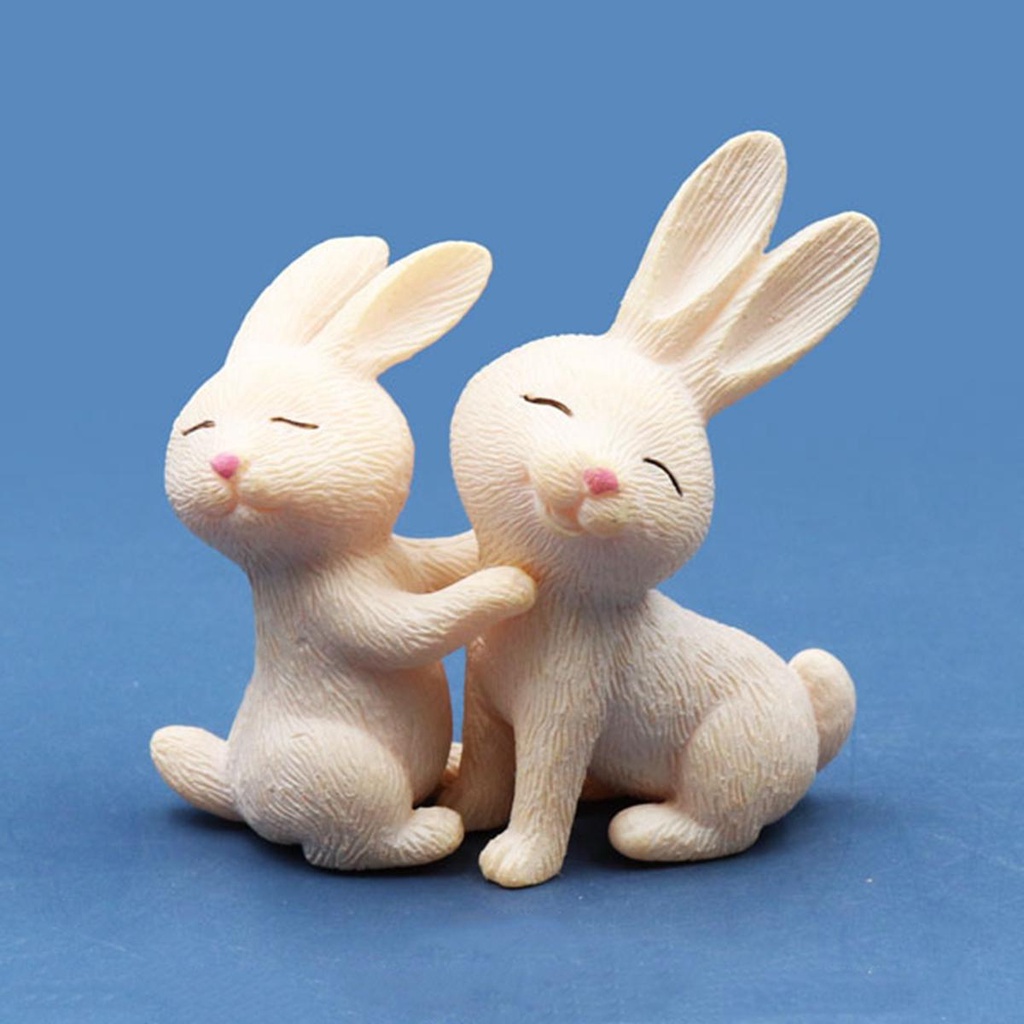 Đồ trang trí Thỏ Bunny Mini Dễ Thương Dùng Trang Trí Tiểu Cảnh DIY