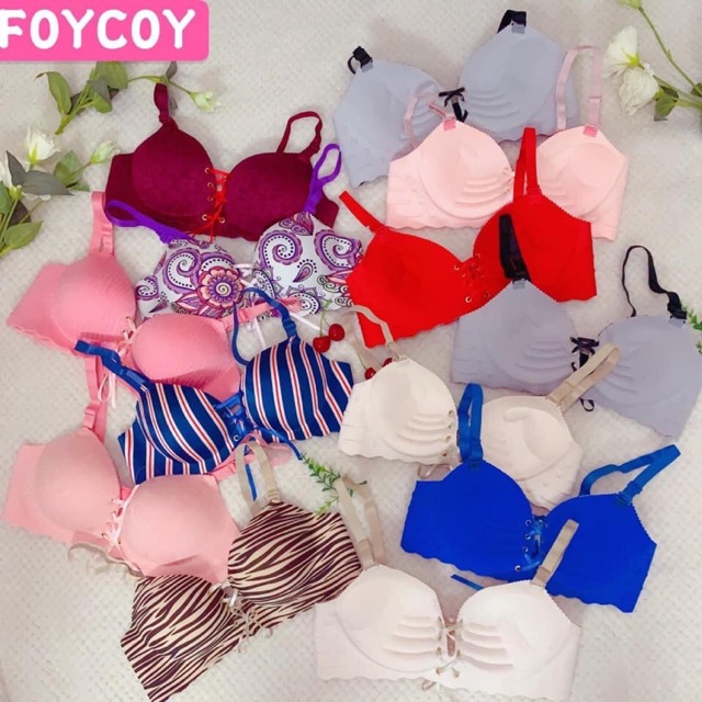 Combo 3 áo lót su rút dây nâng ngực - áo ngực rút dây nhiều họa tiết
