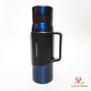 Bình Giữ Nhiệt Inox 304 Có Tay Cầm Lock&Lock LHC6380FU 1.2L - Màu Xanh - Larva Store