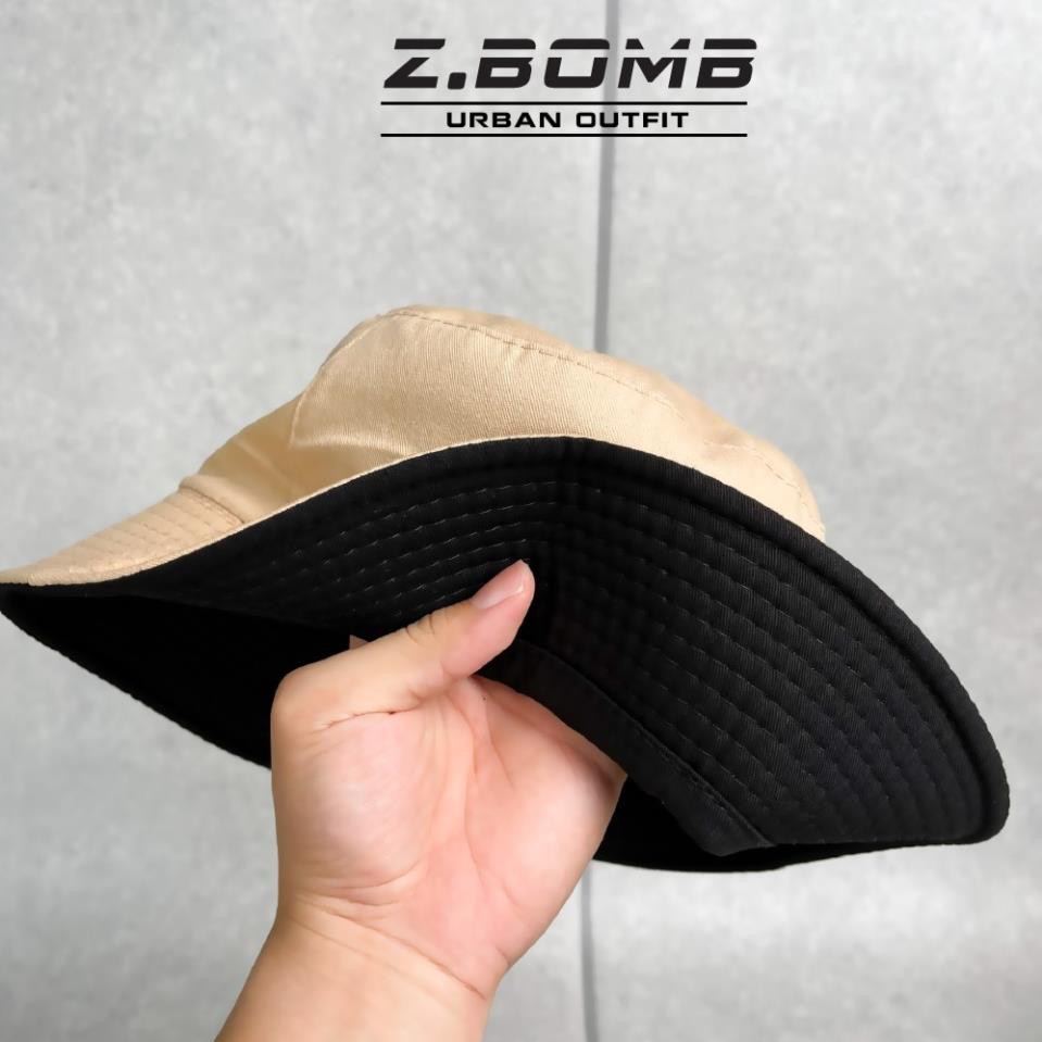 Mũ Bucket Nam Nữ Vành Cụp Trơn Phong Cách Unisex 2 mặt ZBOMB  ྇