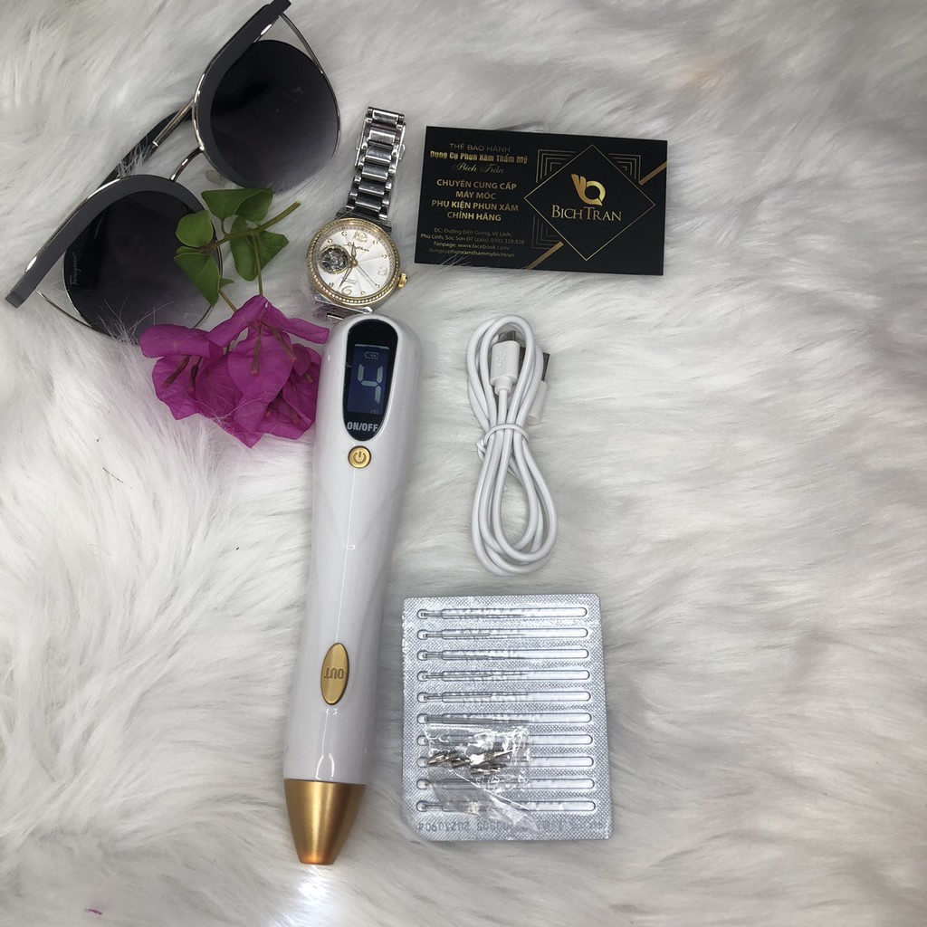 Máy Đốt Nốt Ruồi, Mụn Thịt, Tàng Nhang Tích Điện Thế Hệ Mới - Có Bảng Led Hiển Thị Tốc Độ Và Có Đèn