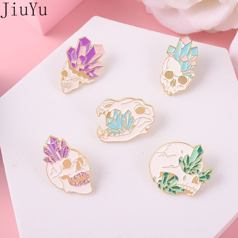 Ghim Cài Áo Kim Loại Hình Đầu Lâu Phong Cách Hip hop Thời Trang