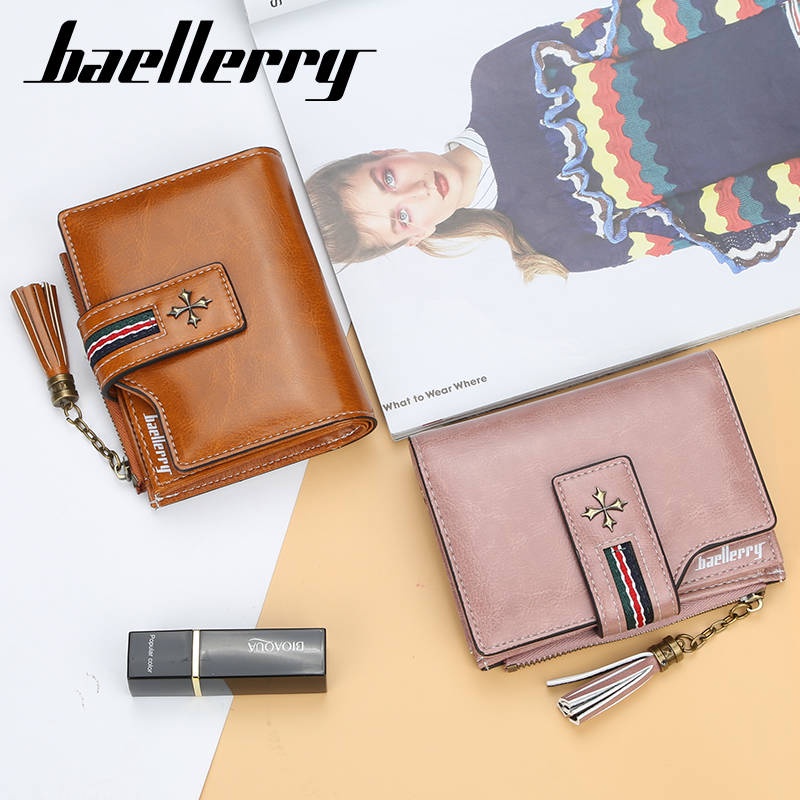 Ví Ngắn Nữ Baellerry Da PU Thời Trang Hàn
