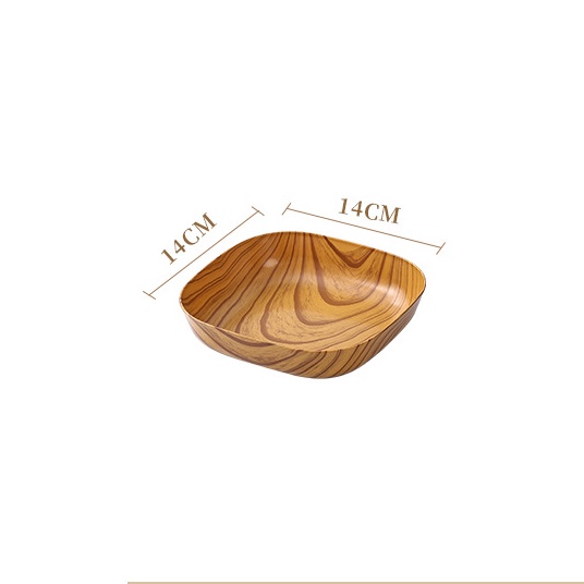 Sáng Tạo Nhật Bản Giả Gỗ Hạt Nhựa Xương Nĩa Đĩa Ăn Nhẹ Đĩa Trái Cây Đai Ốc Đĩa Ăn Nhẹ Bàn Bảo Quản