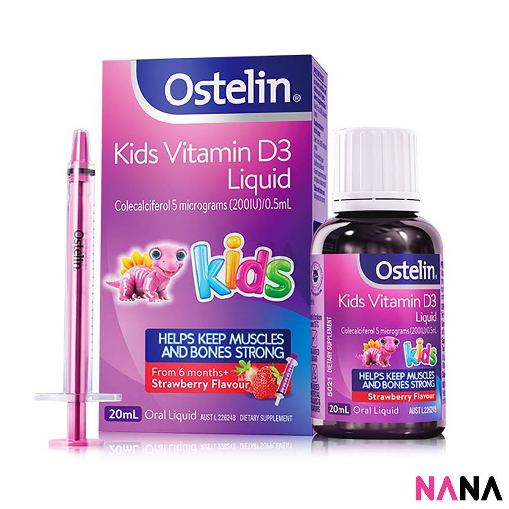 Vitamin D3 Ostelin kid liquid 20ml và Ostelin Infant Drop 2,4ml bổ sung cho trẻ