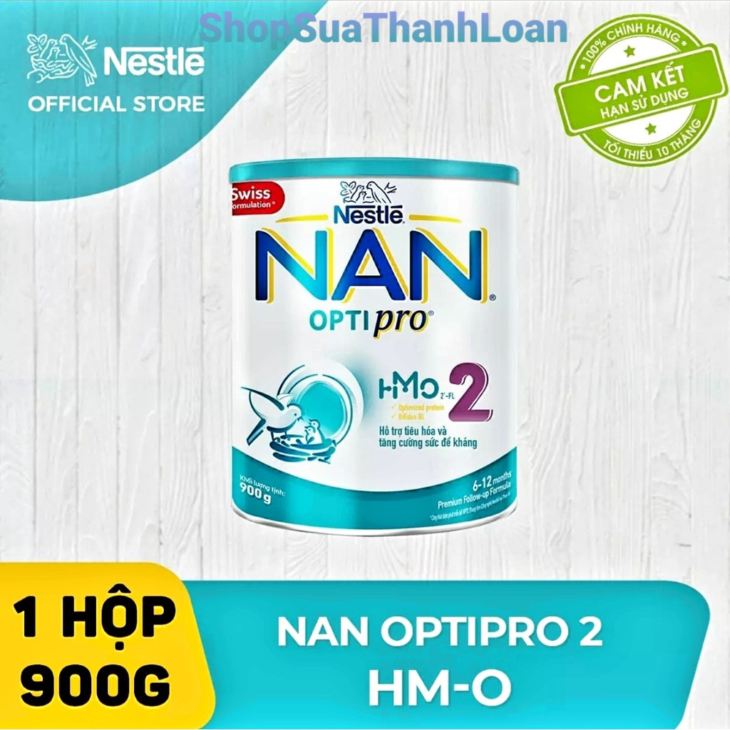 [HSD T12-2022] {mẫu mới} Sữa Bột Nestle NAN OPTI PRO 2 HMO – Hộp 900gr