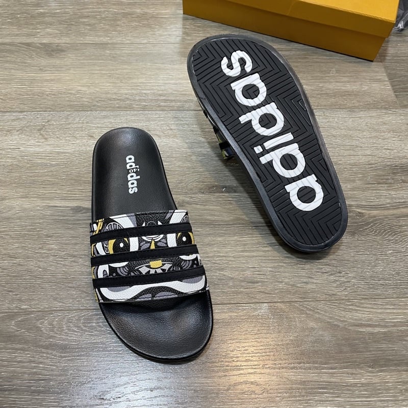 🔥HÀNG CAO CẤP🔥Dép nam Adidas kỳ lân quai ngang đế 2 tầng có chữ siêu đẹp