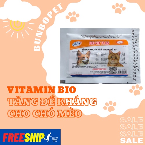 Vitamin Cho Chó Mèo Bio Cao Cấp - Gói 5g Tăng Đề Kháng