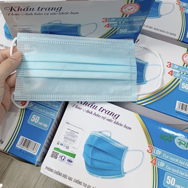 [GIÁ TỐT HÀNG CHUẨN] khẩu trang y tế 4 lớp kháng khuẩn (công ty)