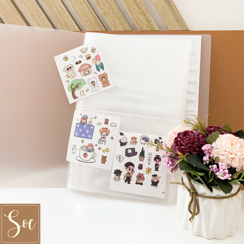 Sổ đựng Sticker - hình ảnh bìa nhựa dẻo trong mờ