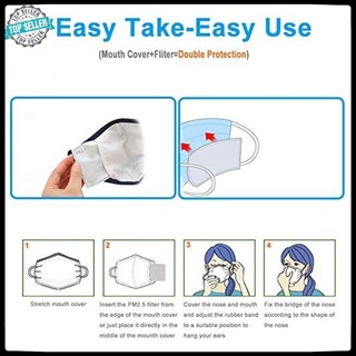 [hàng mới về] PM2.5 Filter Anti-smog Mask Gasket Dustproof Activated Carbon Filter Element