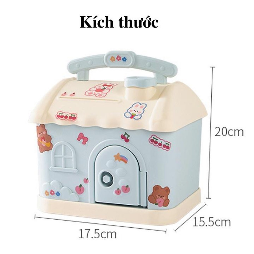 [MKB gift] Két sắt mini tiết kiệm tiền Bobby hình ngôi nhà siêu dễ thương dành cho bé