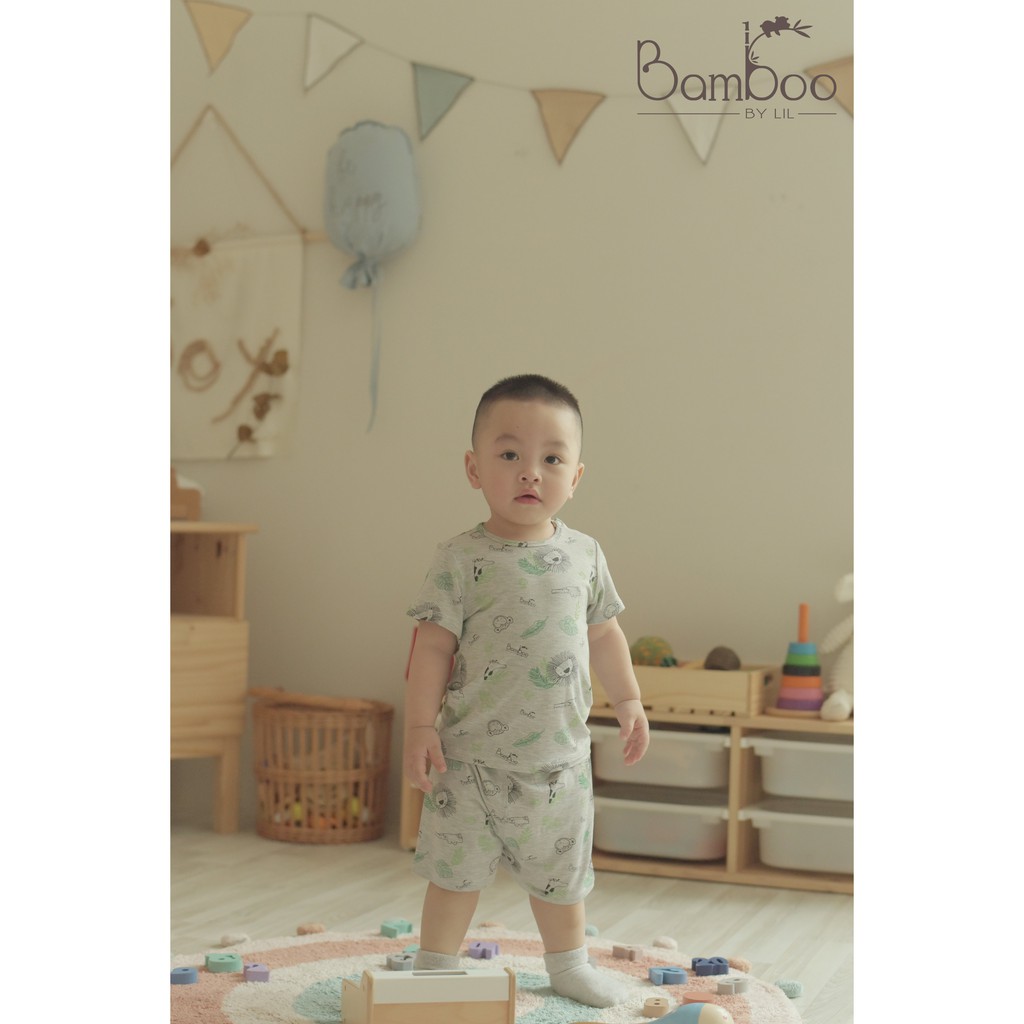 Cộc tay bé trai hãng lil quần áo trẻ em - xả kho - TAMIBEBE