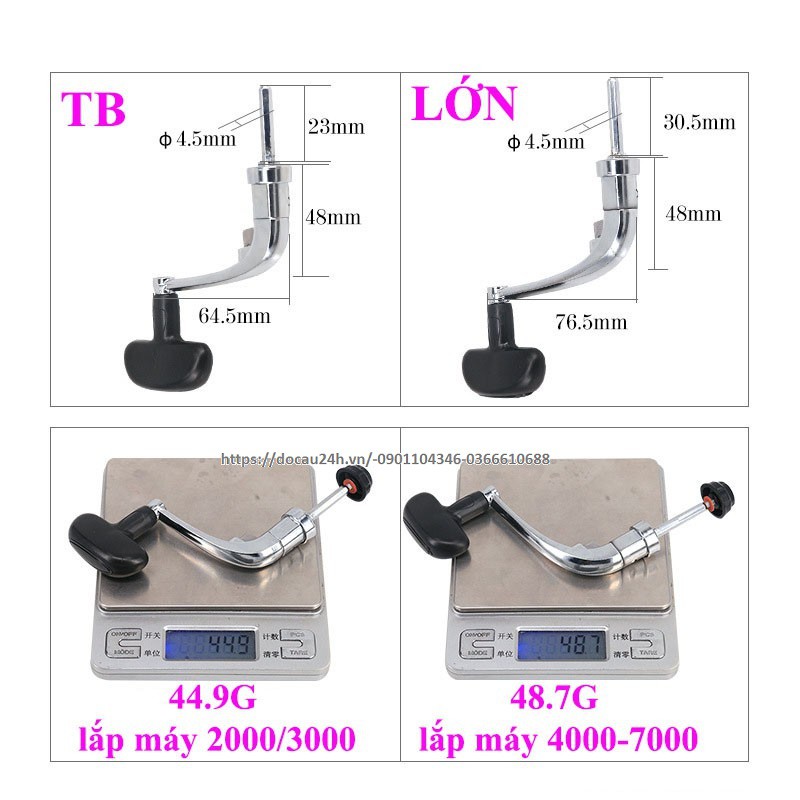 Tay Quay Máy Câu Cá Chất Liệu Inox Siêu Chắc Chắn