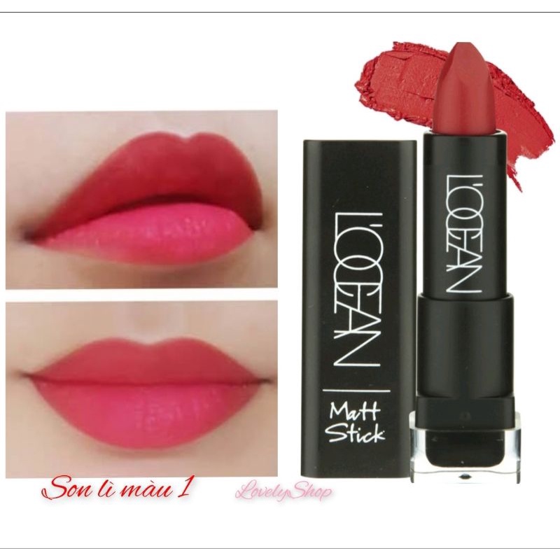 Son Lì Locean Màu 01 Dorothy Red Chính Hãng Hàn Quốc