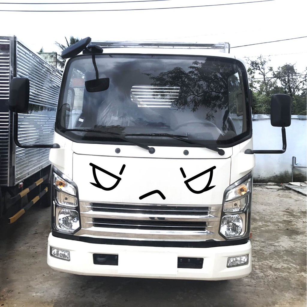 Tem đôi mắt, decal dán đầu xe tải, xe Mitsubishi Fuso, tải TaTa SM-08