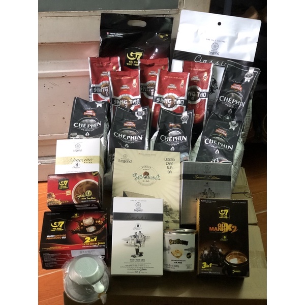 combo Cà phê rang xay pha phin, sữa đặc brother