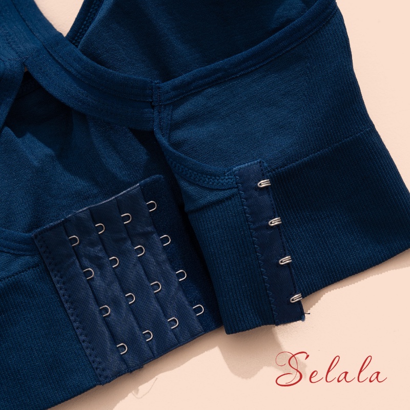 Áo Bra Tập Gym Yoga Selala Cotton Siêu Thấm Hút Siêu Co Giãn Đệm Mỏng Thoải Mái AGY11