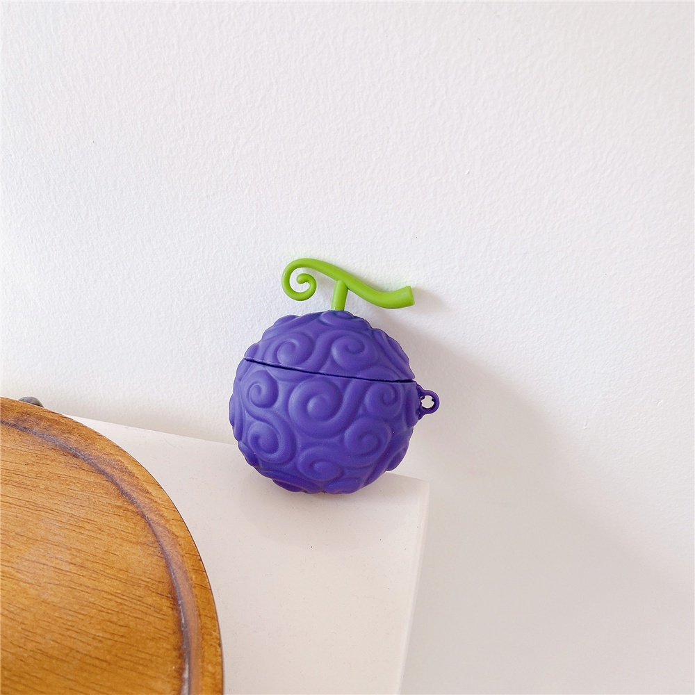 Vỏ Bảo Vệ Hộp Sạc Tai Nghe Airpods Pro 1/2/3 Bằng Silicon Hình Trái Cây Ác Quỷ Dễ Thương airpods 1 2