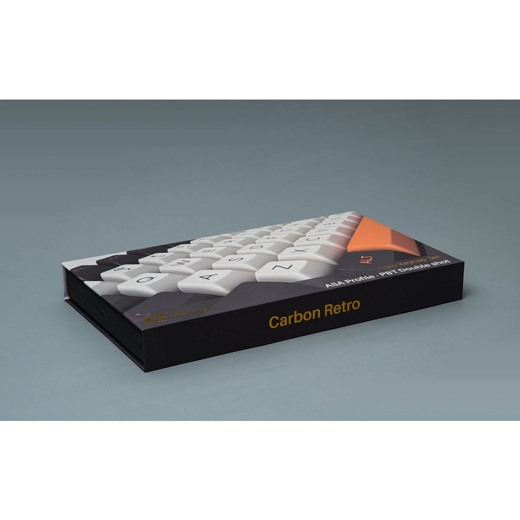 Bộ eycap phím cơ AKKO Keycap set – Carbon Retro (PBT DoubleShot/ ASA profile/ 158 nút)