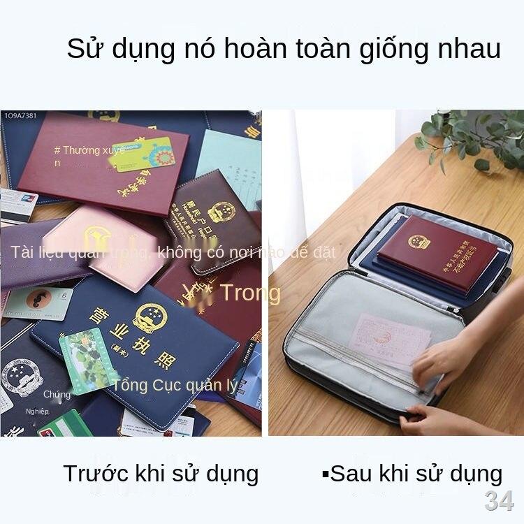 Túi đựng tài liệu đa chức năng, vật dụng có giá trị trong gia đình, phân loại hồ sơ, hộ khẩu, liệu, hộp dung tích l