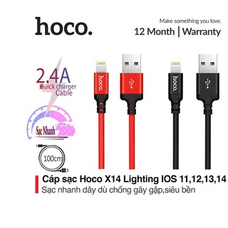 Cáp sạc IPdài 1m/2m Hoco X14 siêu bền hàng 