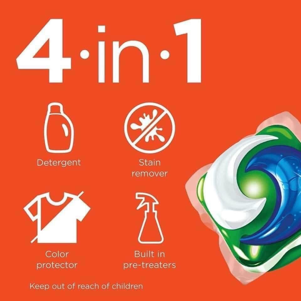[Made in USA] Viên giặt xả Tide Pods 3in1 Spring Meadow 42 viên/túi