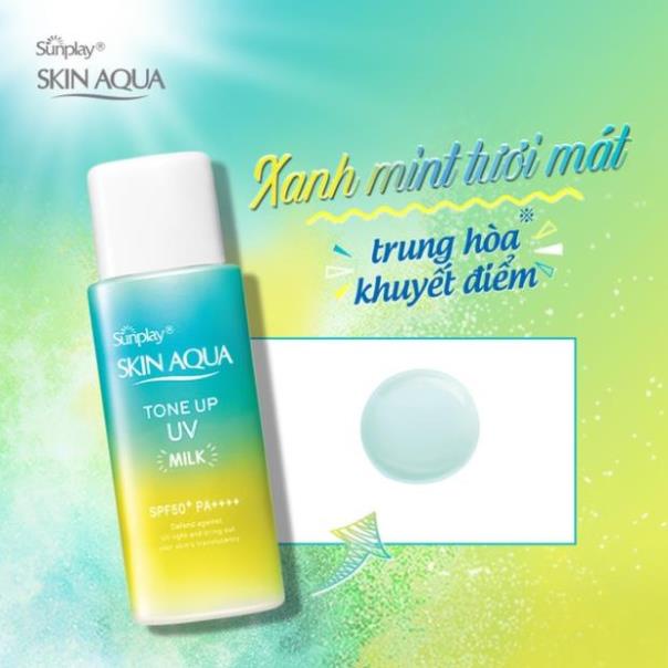 Sữa chống nắng kiềm dầu nâng tông Sunplay Skin Aqua Tone Up UV Milk 50g