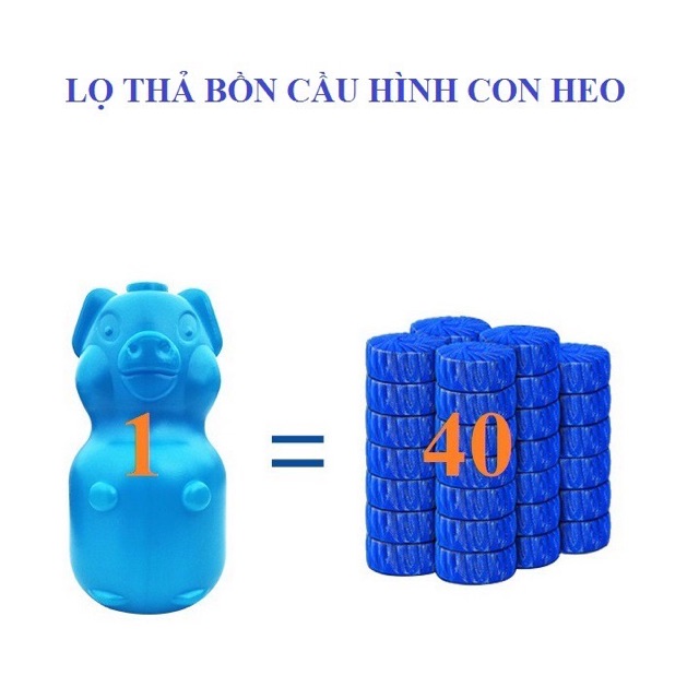 Chai thả bồn cầu hình heo