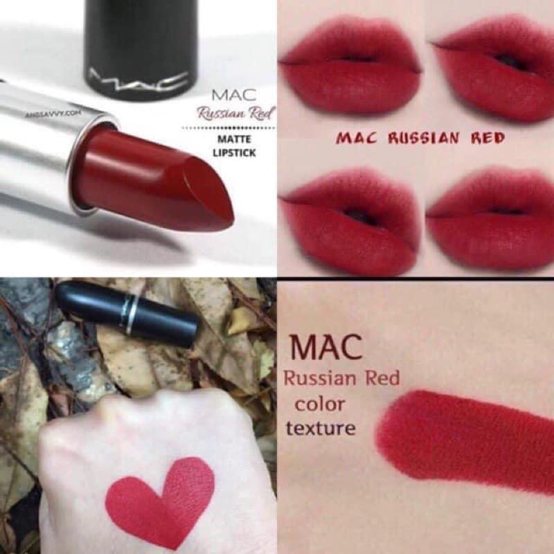 Son MAC Russian Red Màu Đỏ Cổ Điển Sẵn Hàng