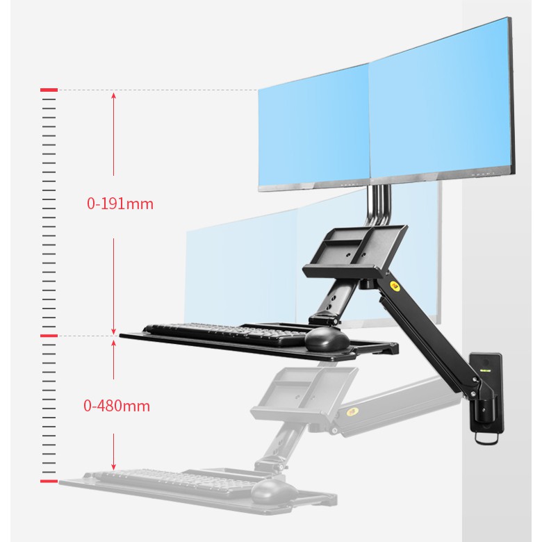 Giá Treo 2 Màn Hình Gắn Tường North Bayou MC27 (22-27inch) | BigBuy360 - bigbuy360.vn