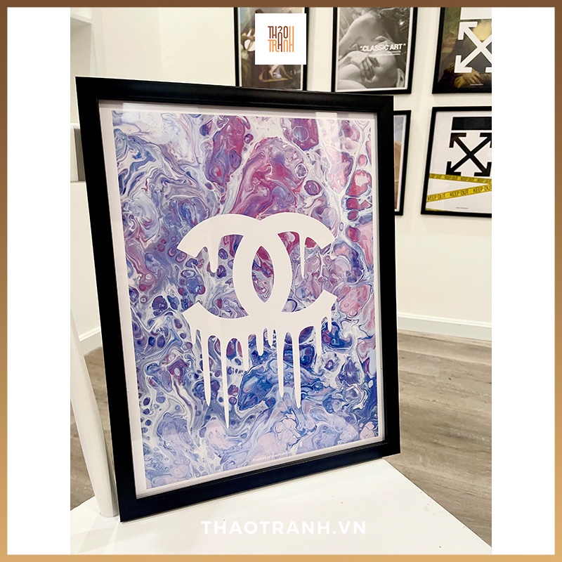 Tranh Hypebeast - Chanel Marble, 30x40, 40x50 - Siêu HOT 2022 - Độc Lạ, Trang Trí Phòng Hypebeast, Sneakerhead