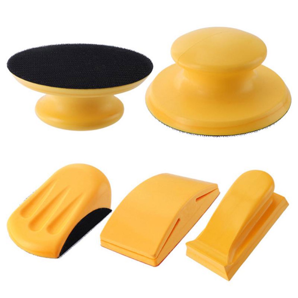 [Coco] Hand Sanding Block Sandpaper Holder Pad Hand Grinding Block Wood Polishing Tool Woodworking Tool A Type Round