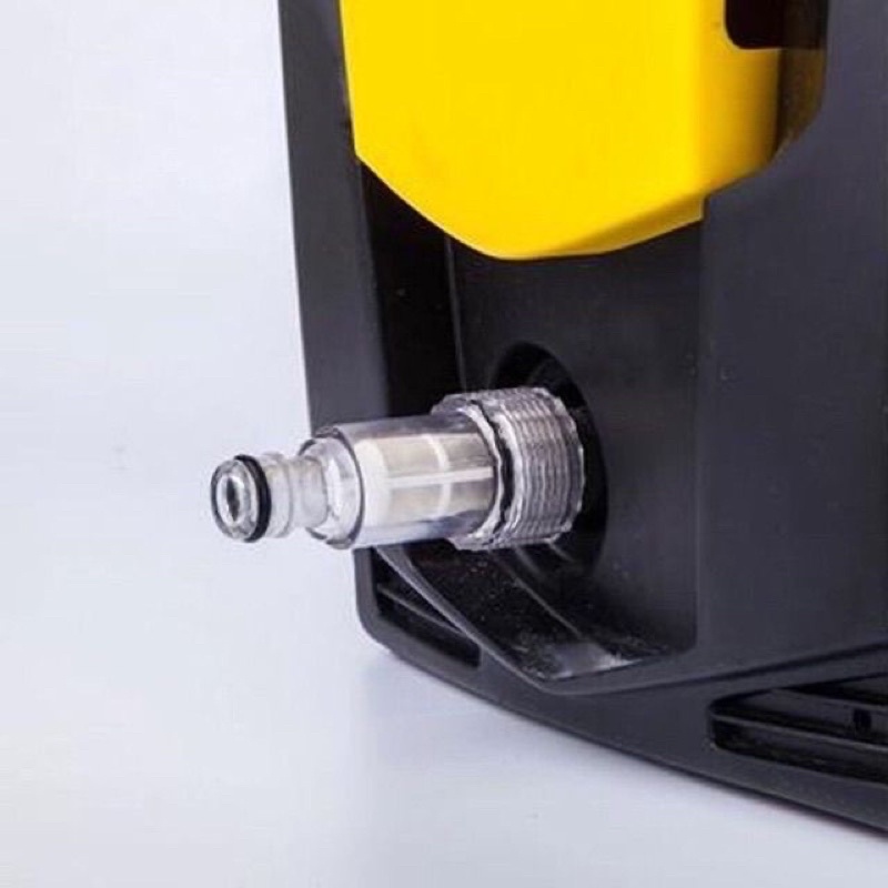 Cút lọc nước nối với dây hút của máy rửa xe gia đình mini