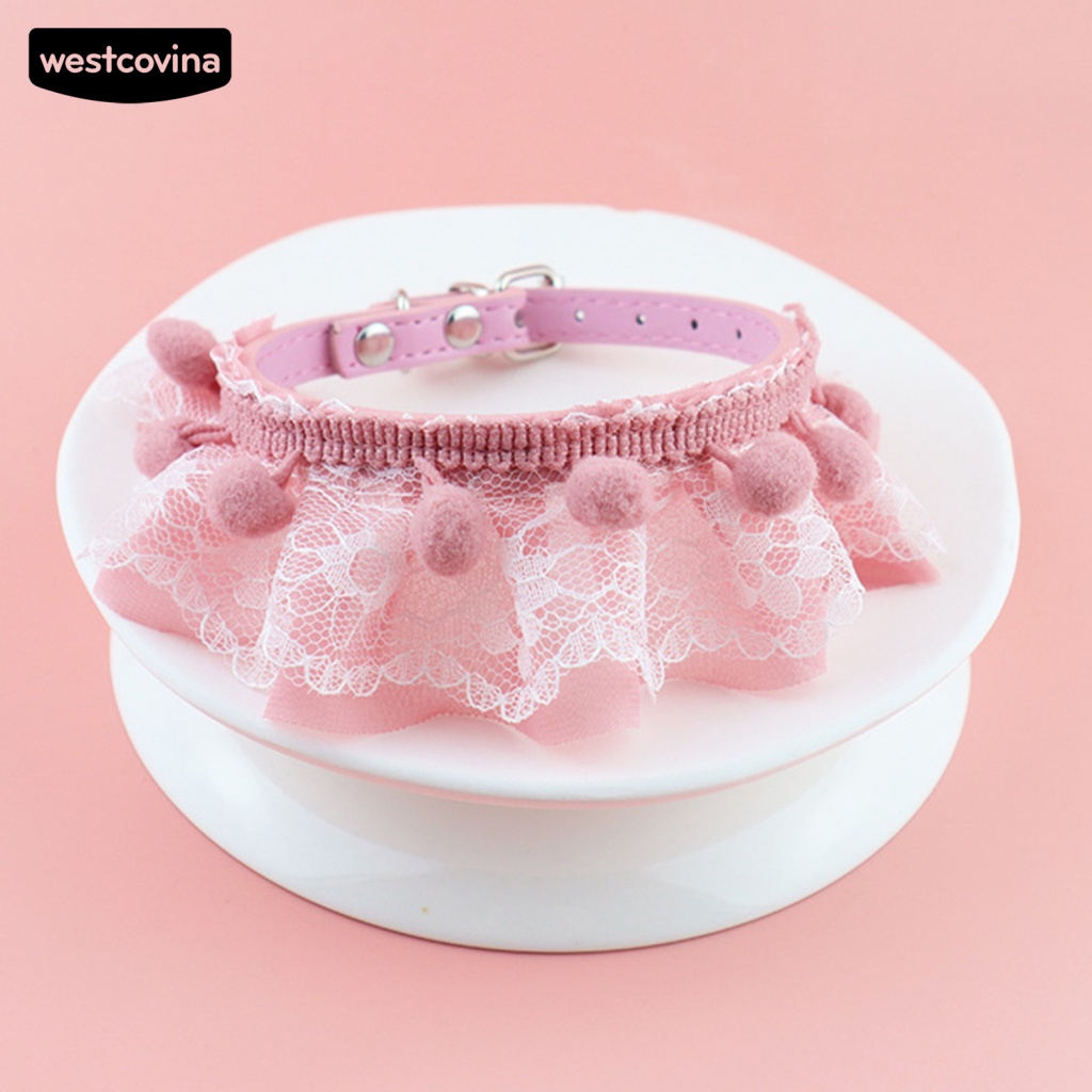 Vòng Đeo Cổ Bằng Ren Thoải Mái Dễ Thương Dành Cho Thú Cưng